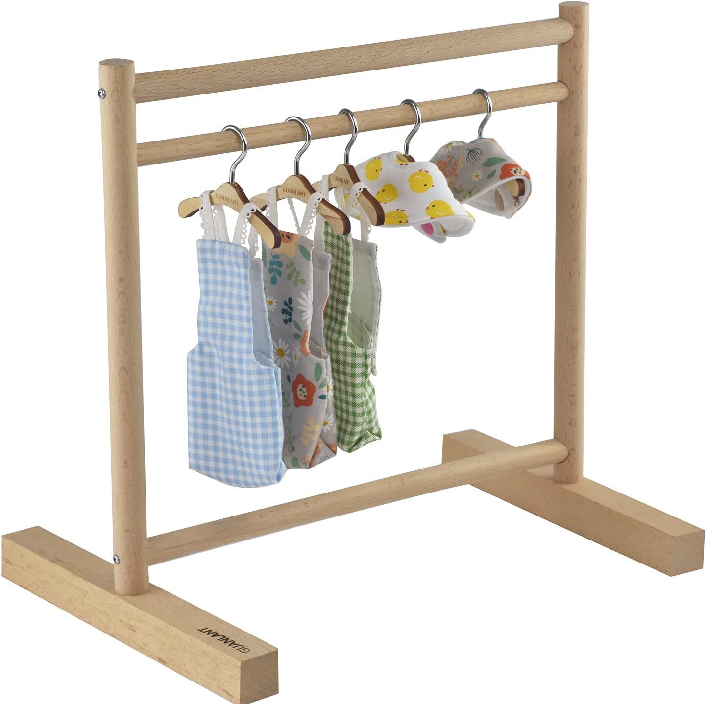 批发宠物衣架猫狗玩偶服装架木质衣架子鸟类栖息支架鹦鹉迷你站架