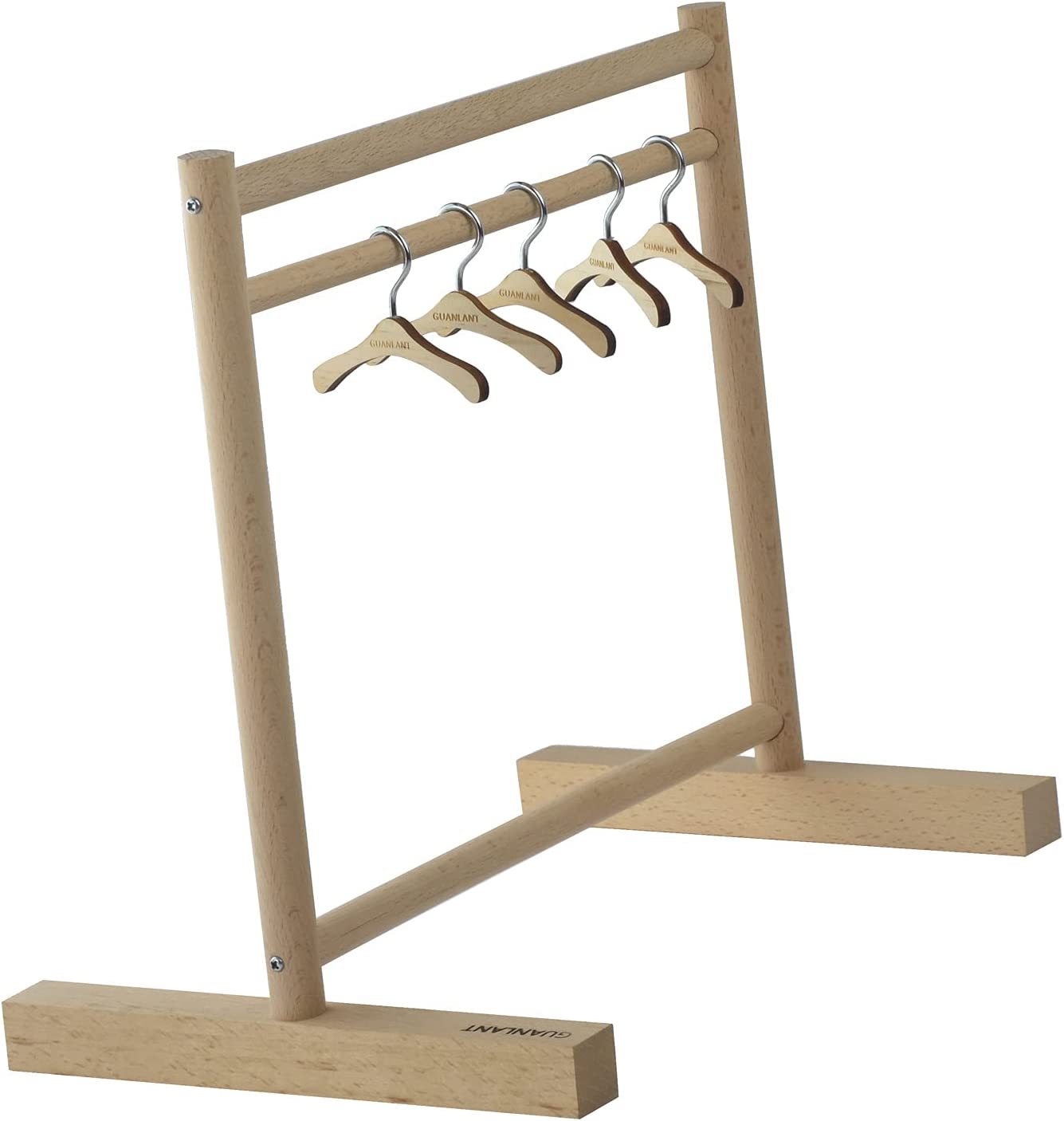 批发宠物衣架猫狗玩偶服装架木质衣架子鸟类栖息支架鹦鹉迷你站架