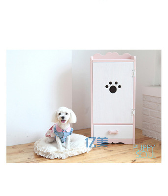 【烤漆可爱实用 宠物猫狗衣架衣柜 宠物储物家具 收纳置物柜带抽屉】价格,厂家,图片,宠物窝、笼,广州亿美展示柜制作-
